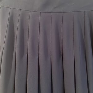 Navy Blue Pleated Skirt
